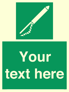 Custom sign safe condition Line throwing appliance